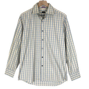Men's PAUL SMITH London Shirt Sz 15 1/2 - 39 Plaid Made in Italy Button Up L/S
